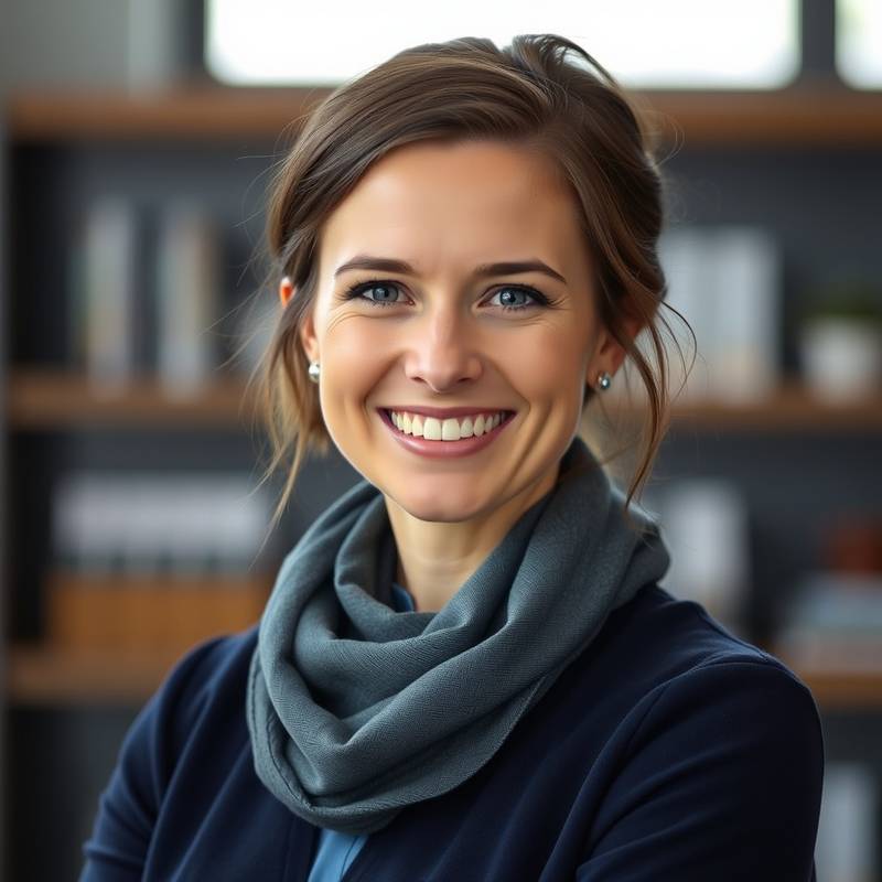 Portræt af Anna Holm, en professionel fotograf med et venligt smil